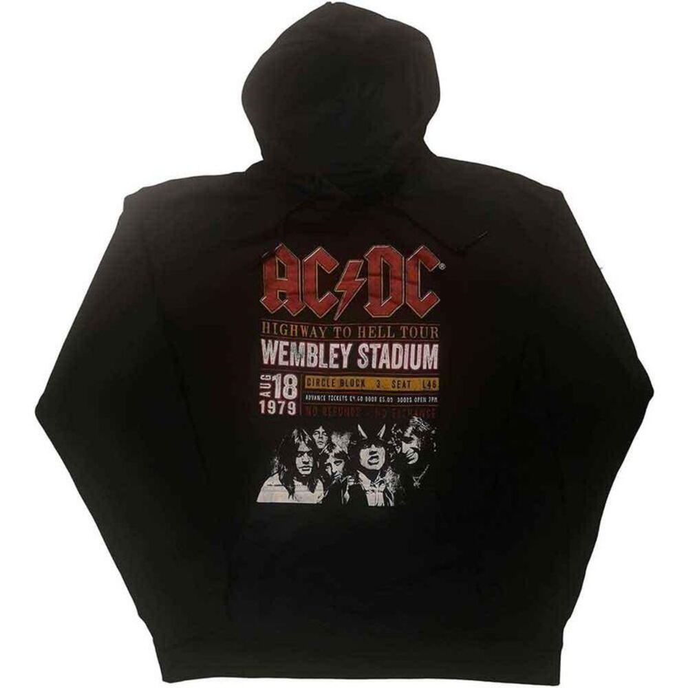 AC/DC Unisex Adult Wembley �'79 Eco Friendly Hoodie / Black